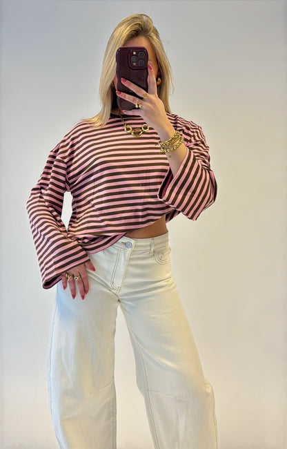 Classic stripes longsleeved top - roze