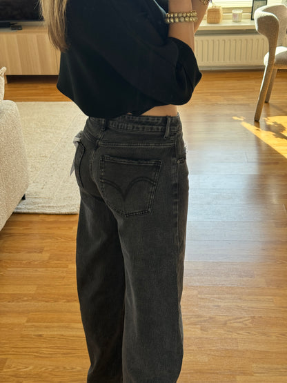Mallou balloon jeans - zwart (Queenhearts)