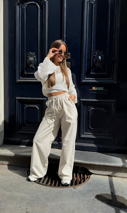 Beige linnen pants