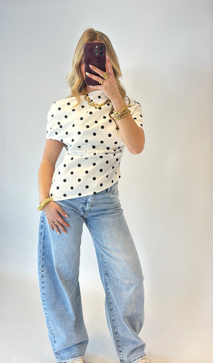 Neeltje polka dot top