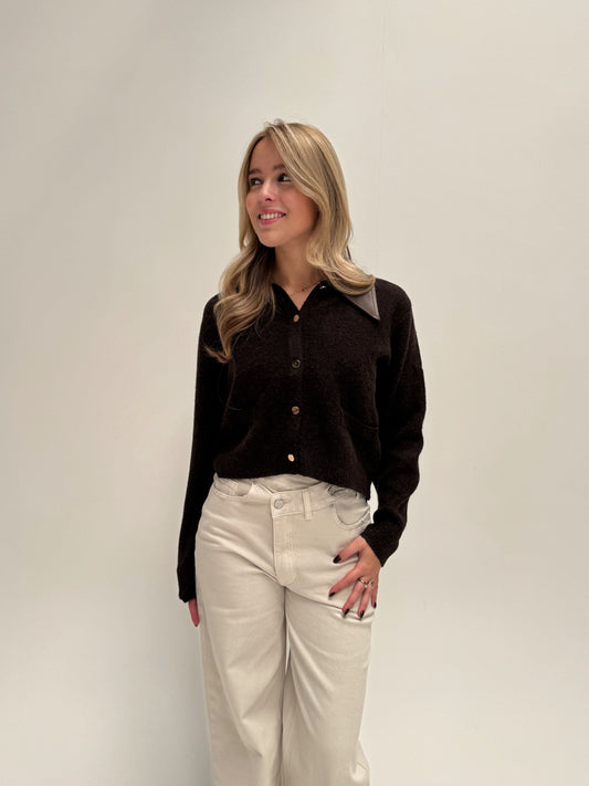Faith cardigan - bruin
