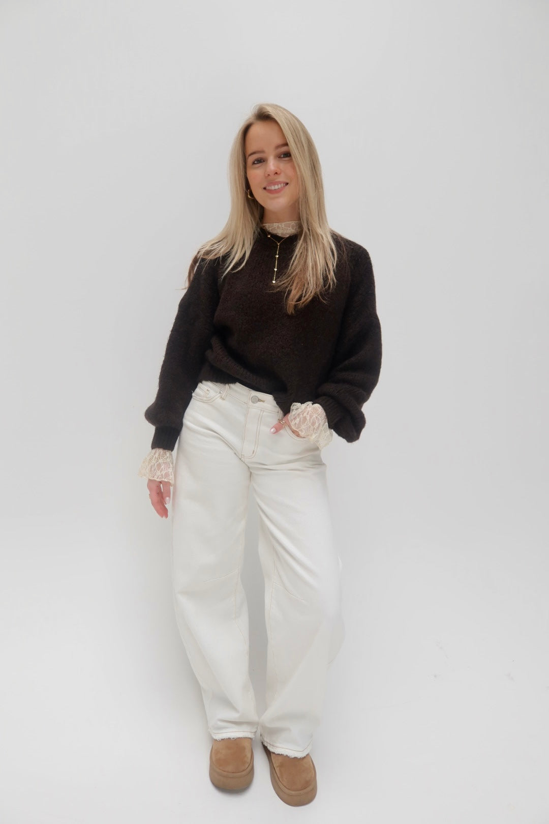 Ambika cozy knit - darkbrown