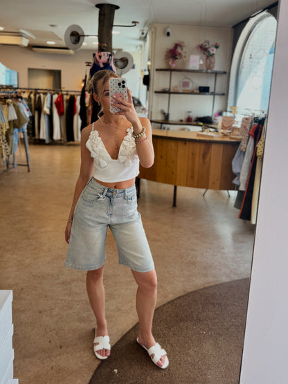 Sparkle jort - denim