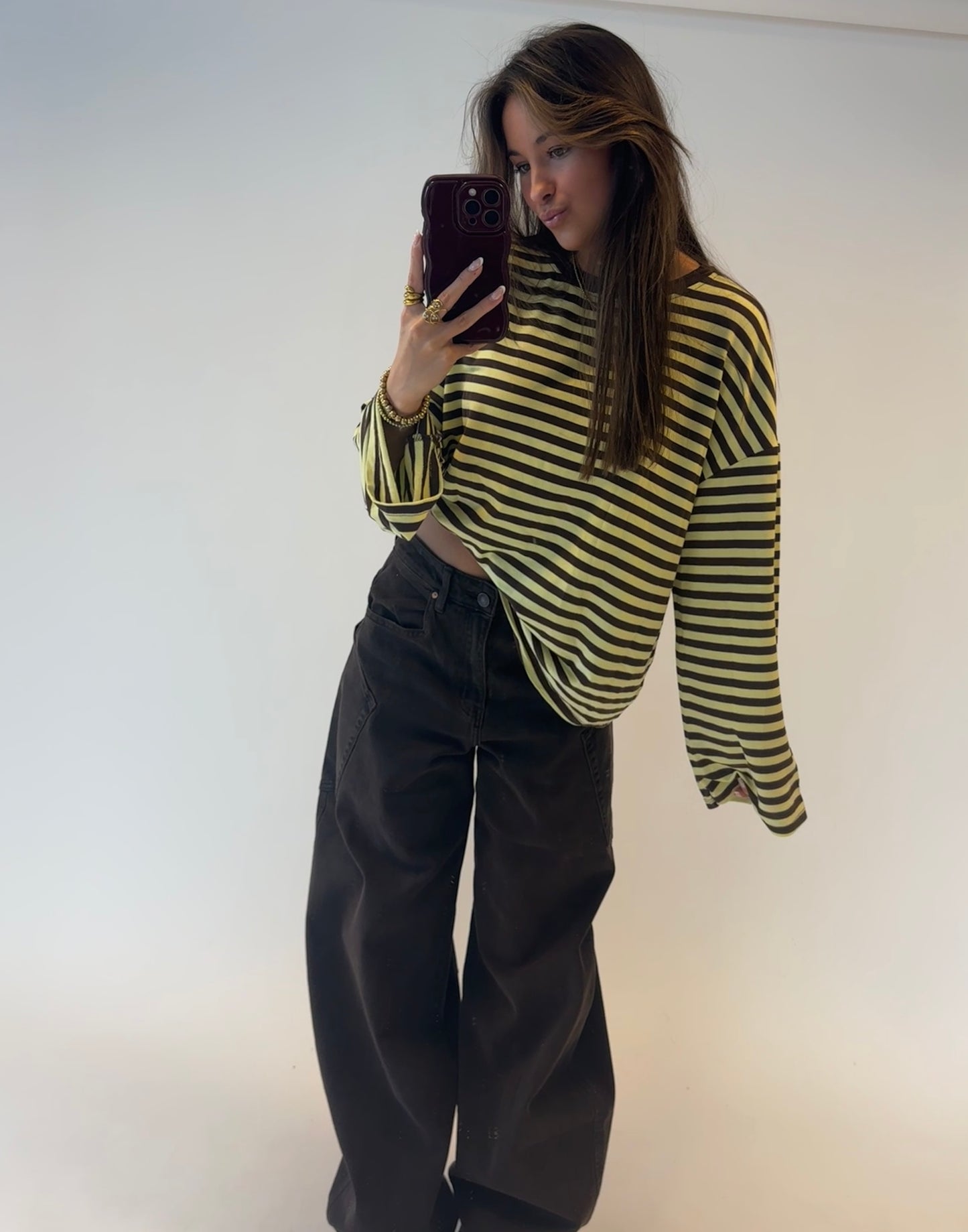 Classic stripes longsleeved top - geel