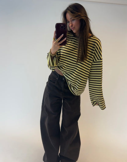 Classic stripes longsleeved top - geel