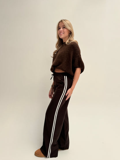 Ella jogger - striped brown