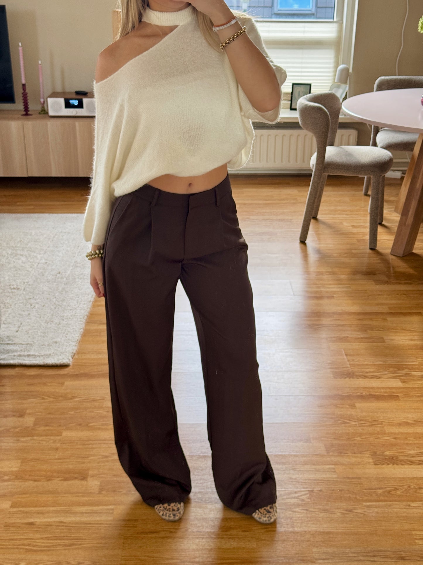 Evy pantalon - bruin