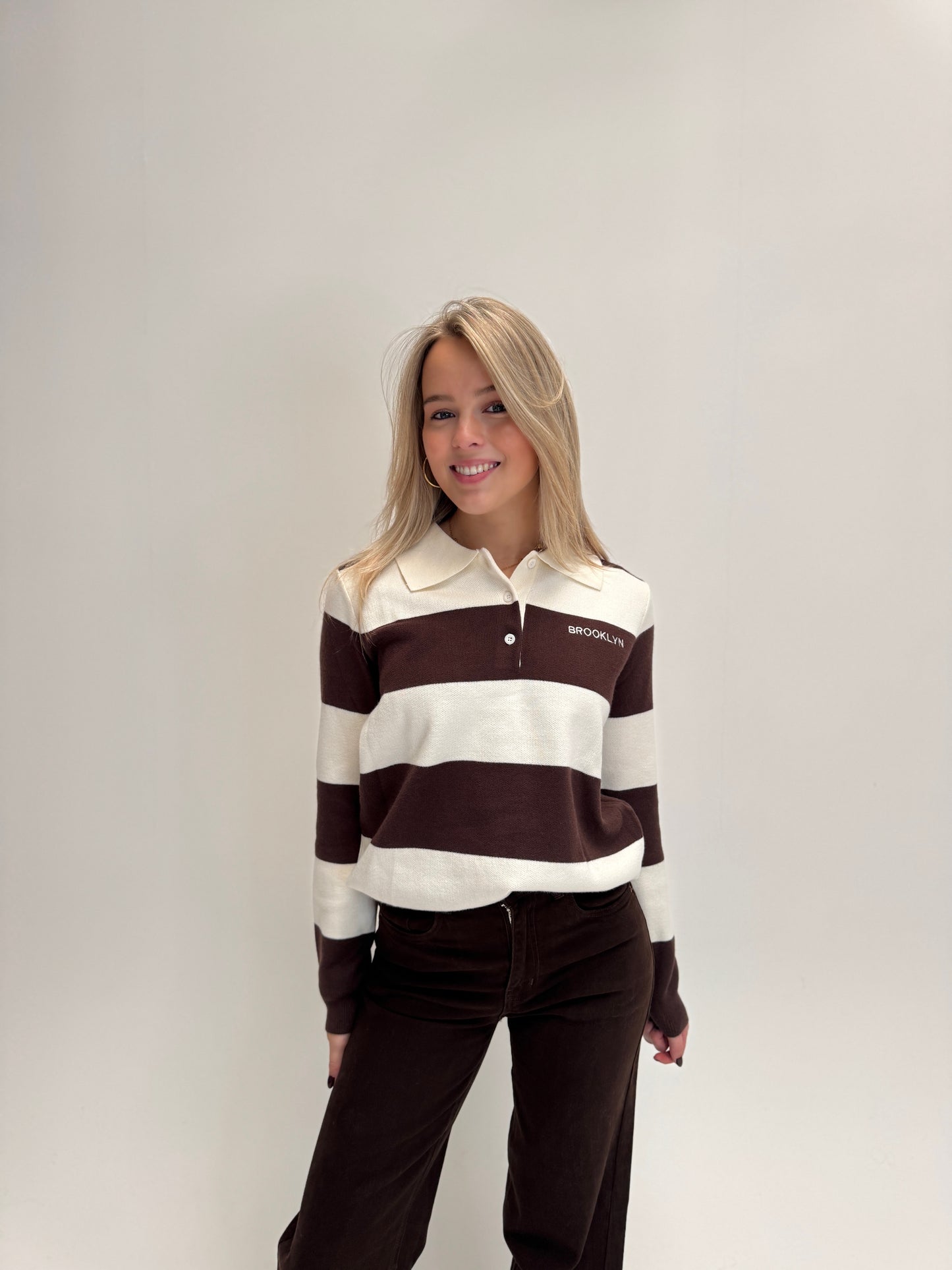 Brooklyn polo sweater - bruin