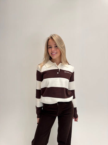 Brooklyn polo sweater - bruin