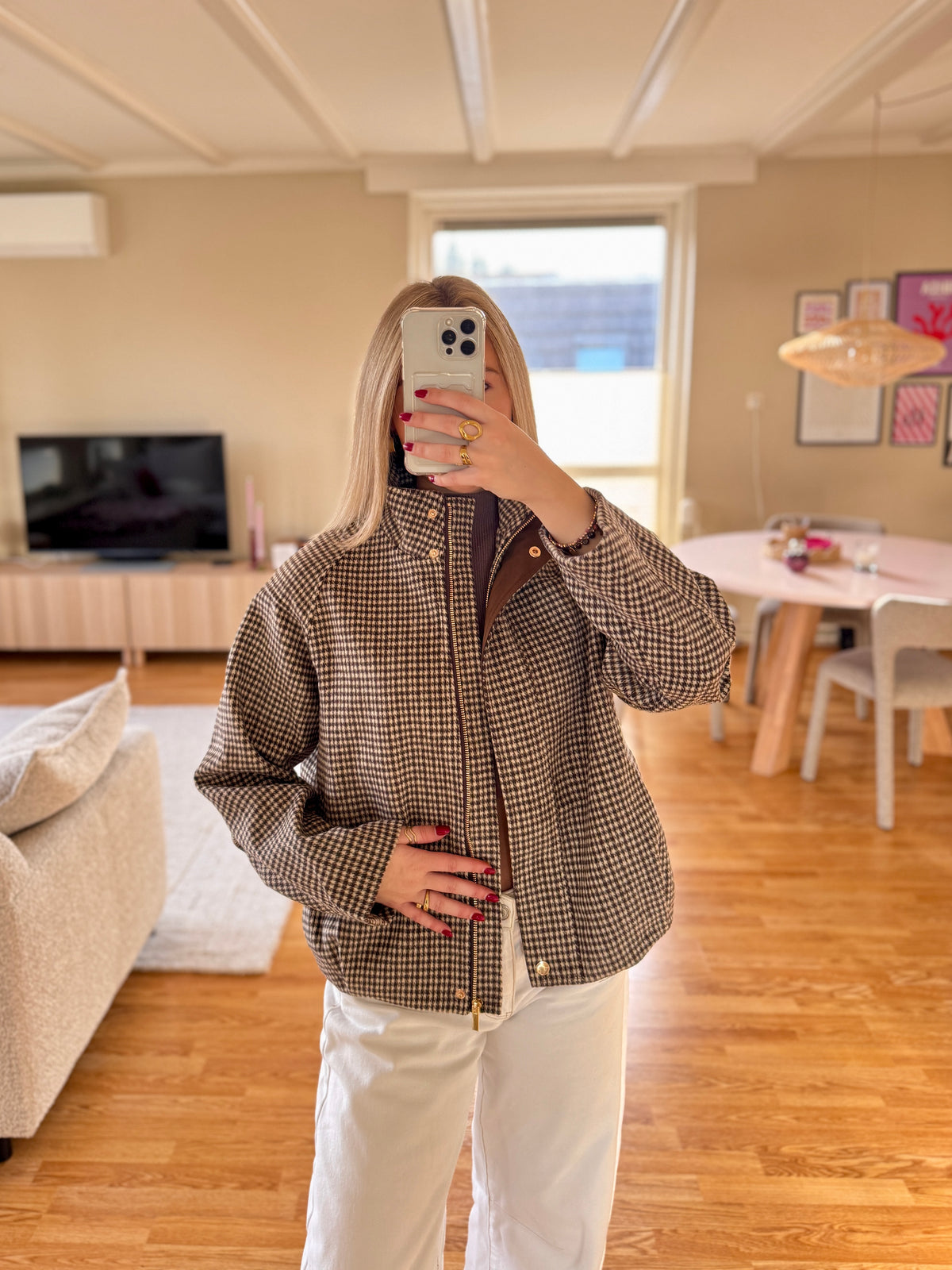 Sofia checkered jacket