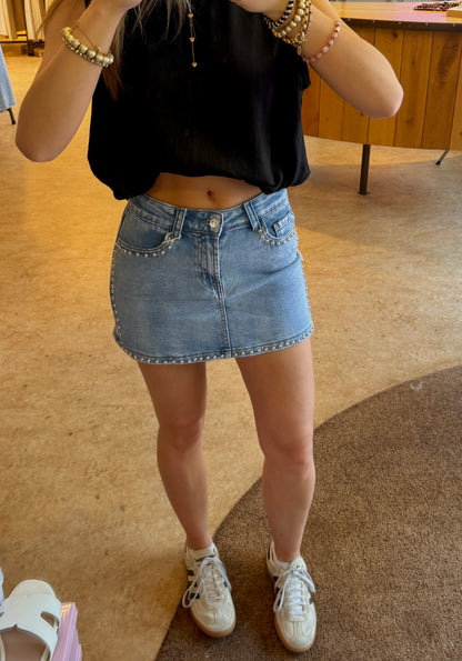 Puck denim skort (34 t/m 40 PRE-ORDER)