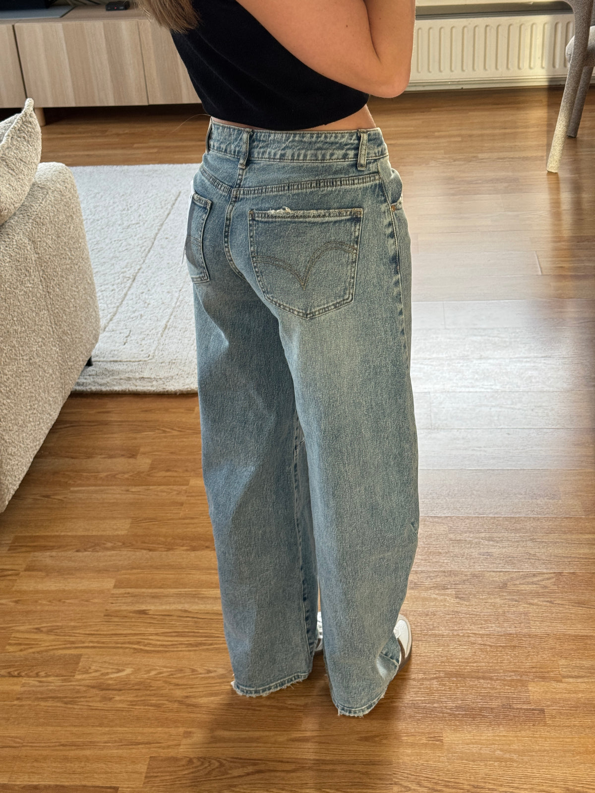 Mallou balloon jeans - blauw 3717