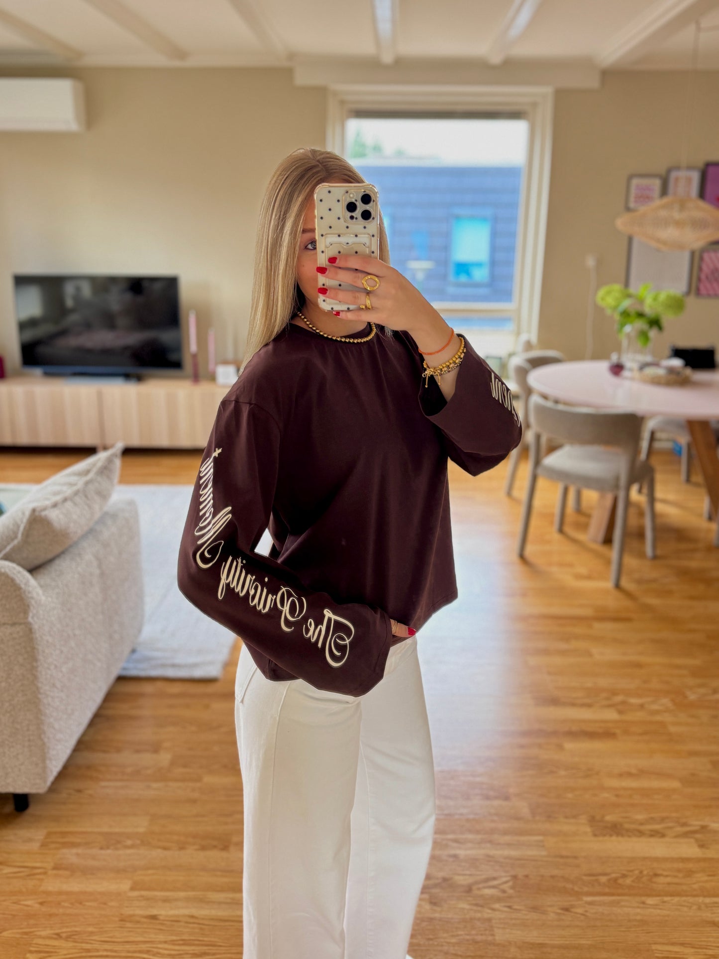 'The Priority Moment' longsleeved top - bruin