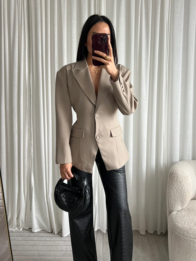 Tailored blazer - beige