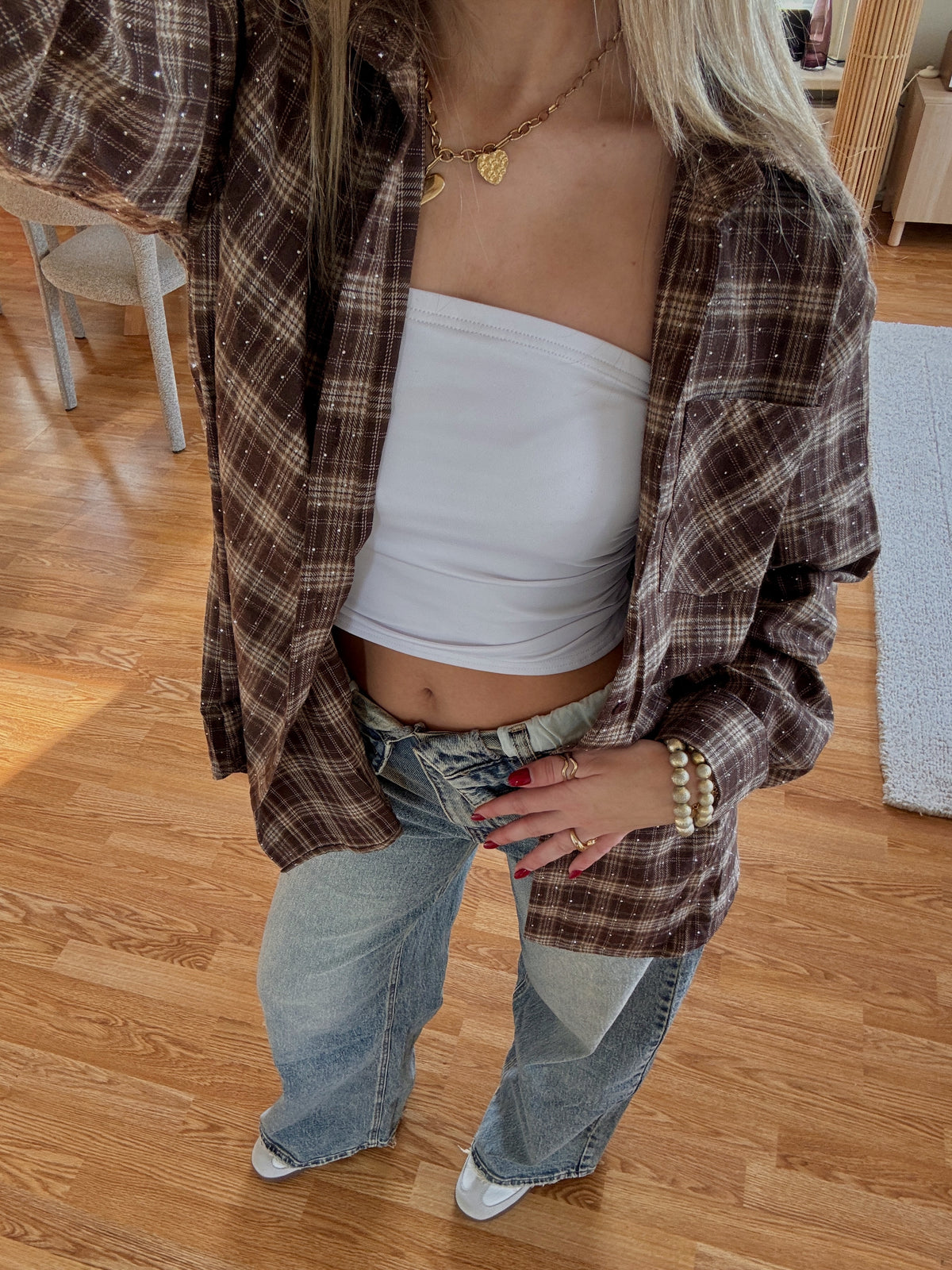 Lydia oversized blouse - bruin