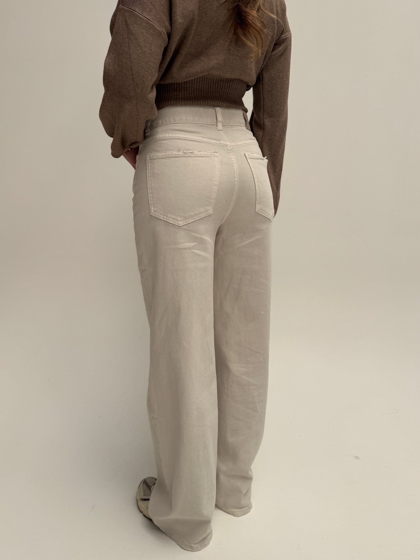 Double button jeans Queenhearts - beige