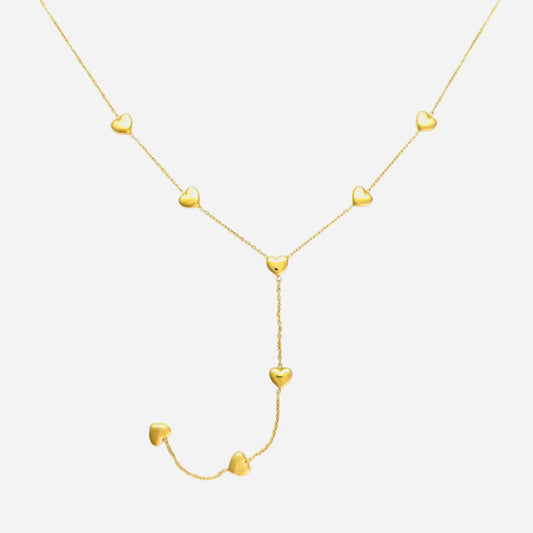 Hearted necklane - gold