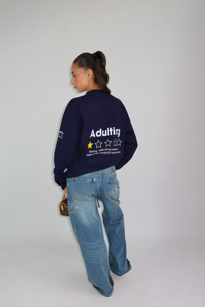 Longsleeved 'adulty' - Priority navy