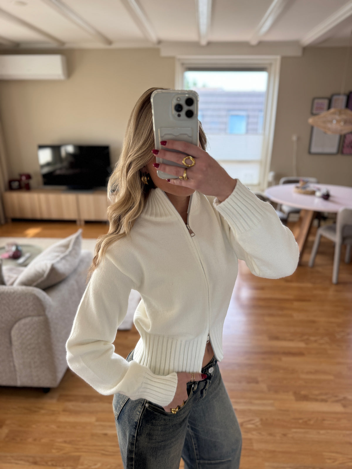 Daisy cardigan - offwhite