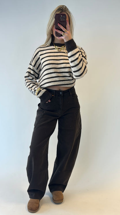 Cargo balloon jeans - Queenhearts bruin