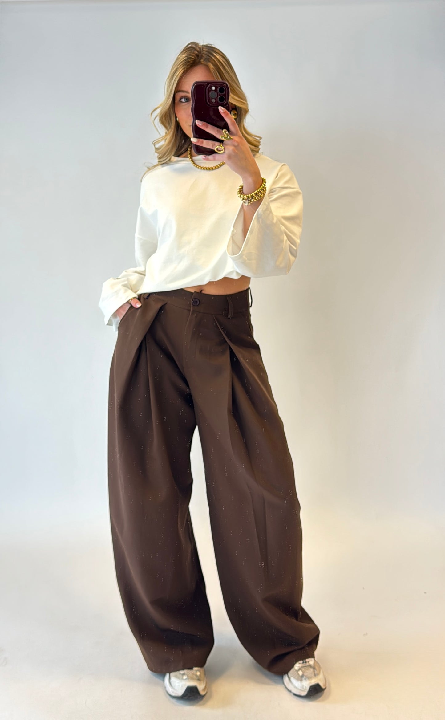 Ava pantalon - bruin