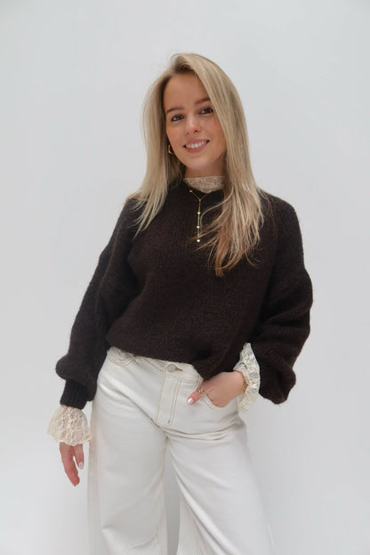 Ambika cozy knit - darkbrown