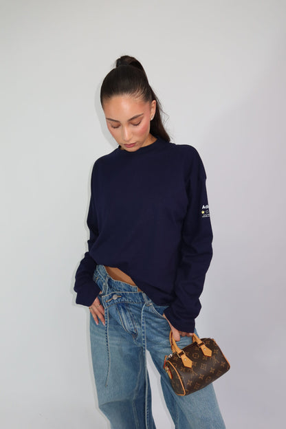 Longsleeved 'adulty' - Priority navy