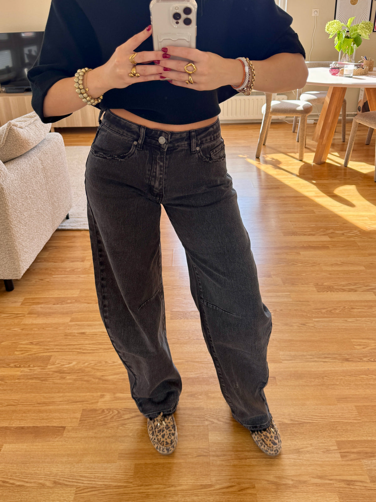 Mallou balloon jeans - zwart (Queenhearts)