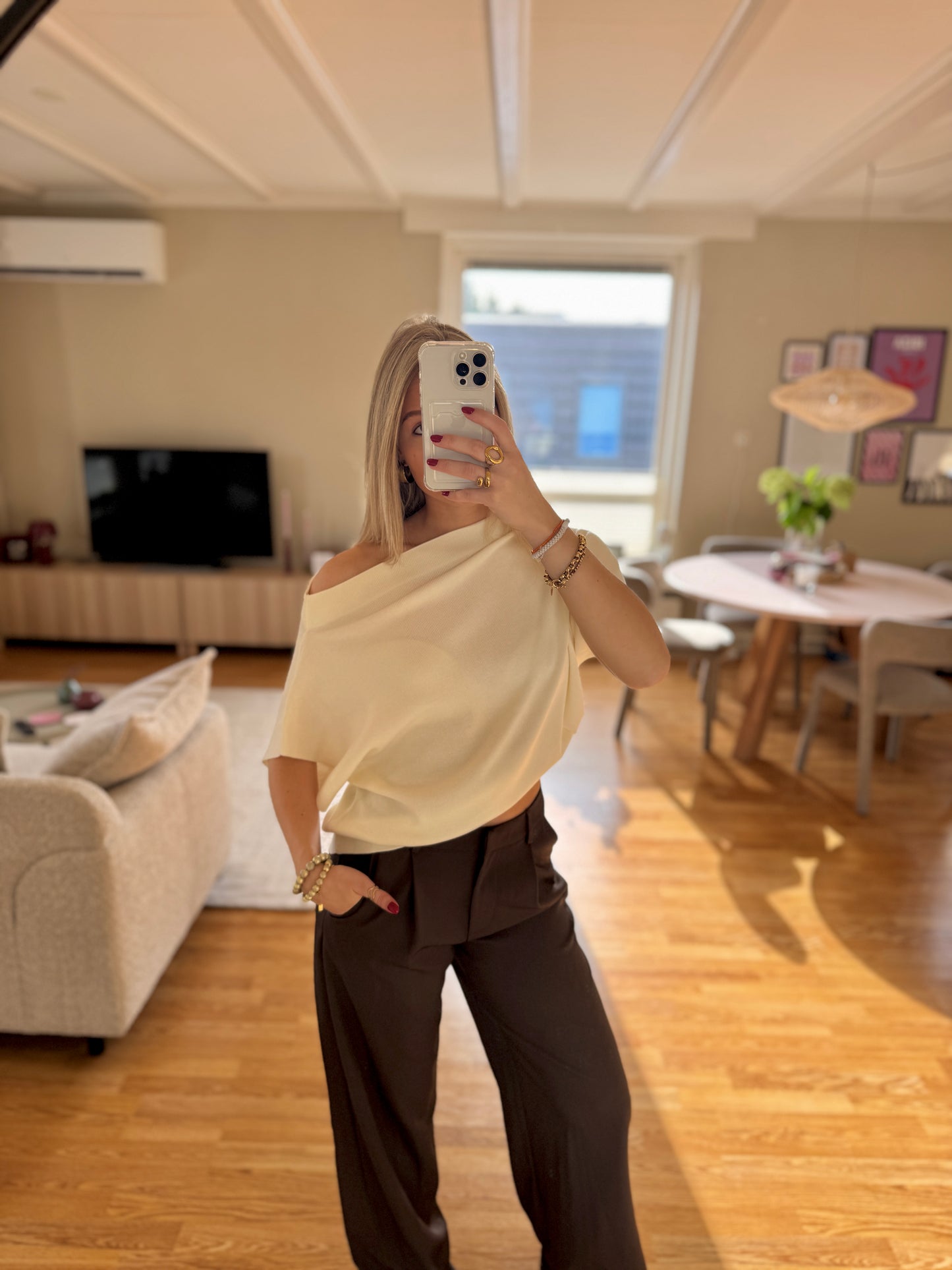 Yenthe off shoulder top - off white