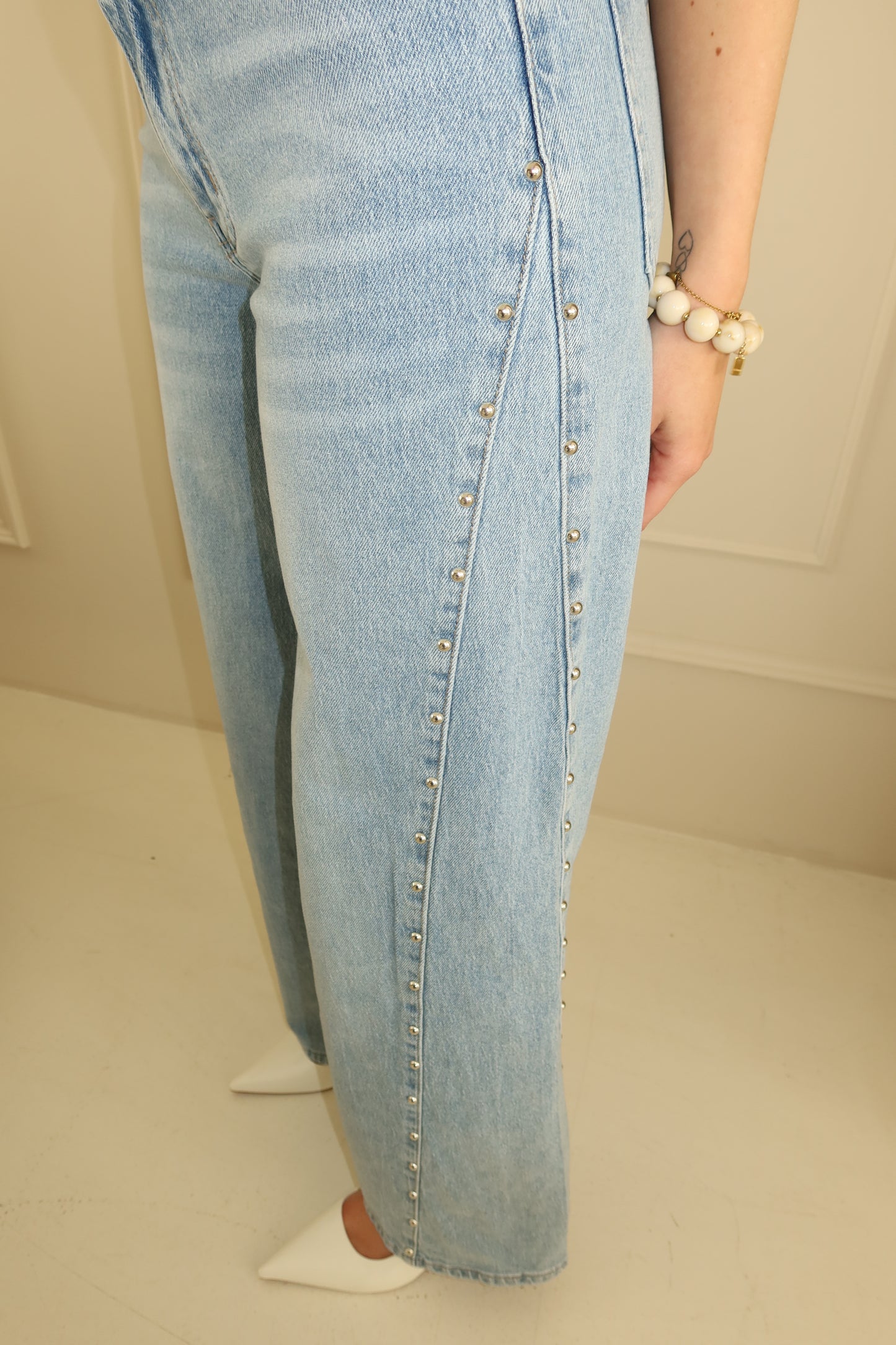 Livia denim stud jeans