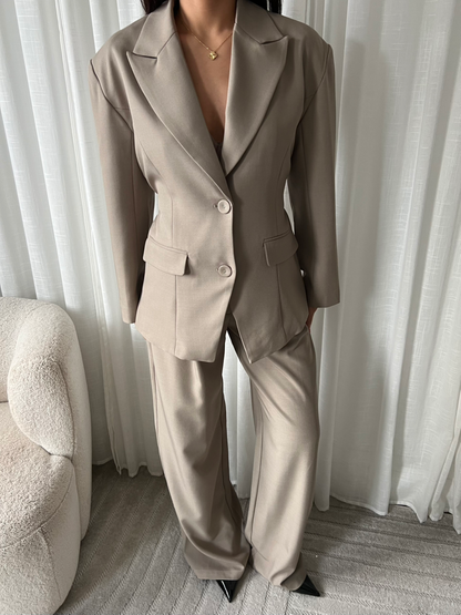 Tailored blazer - beige