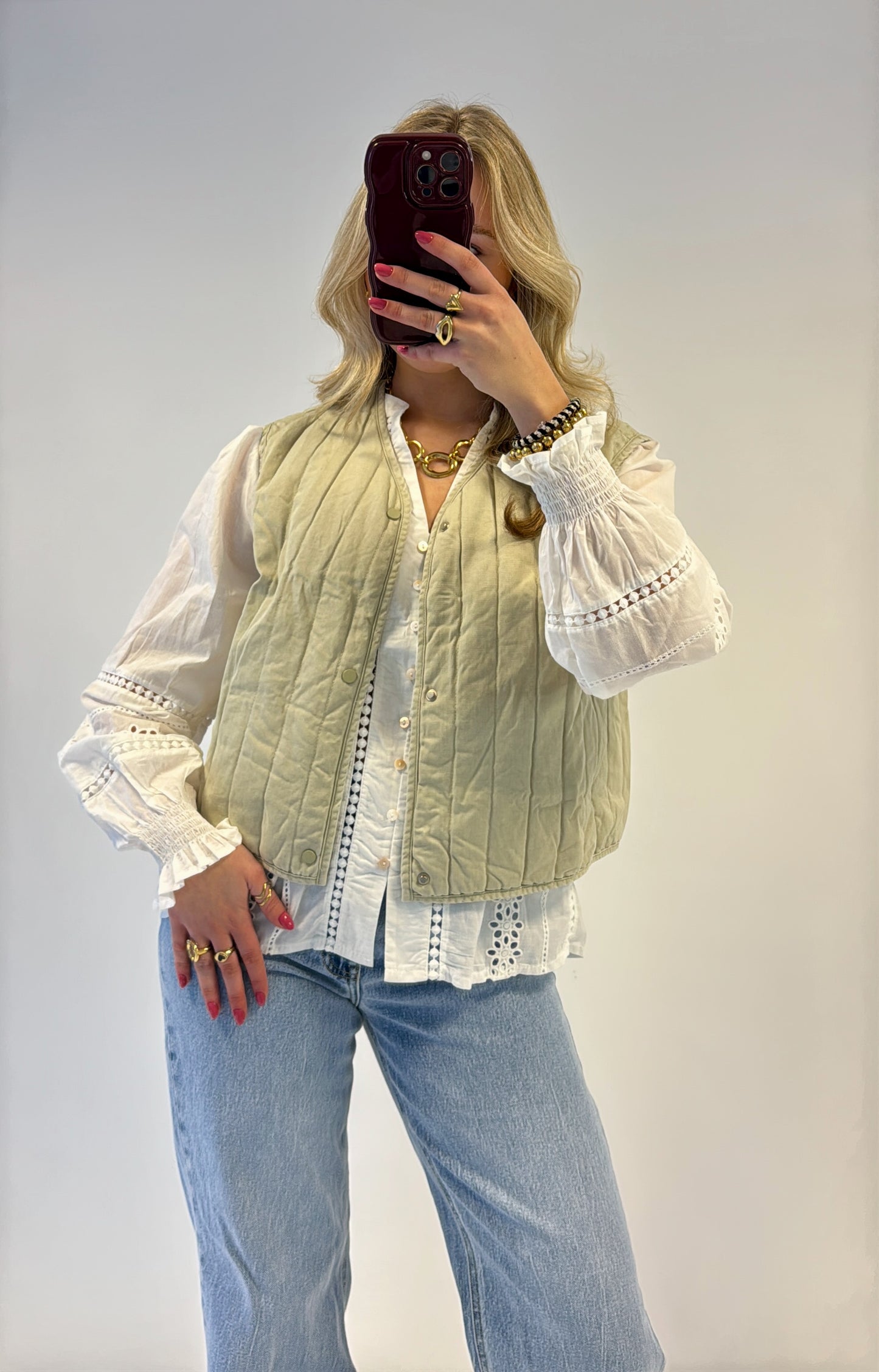 Gaia gilet - lichtgroen