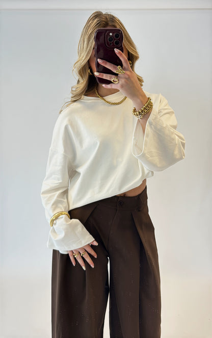 Lana longsleeve top - offwhite