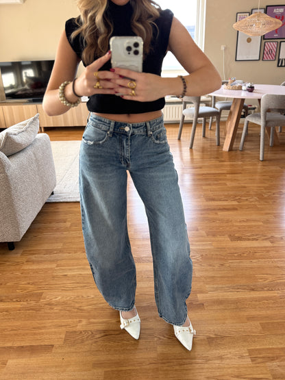 Queenheart balloon jeans - blauw 3968-1