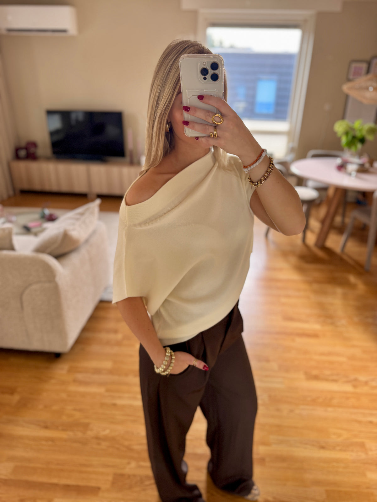 Yenthe off shoulder top - off white