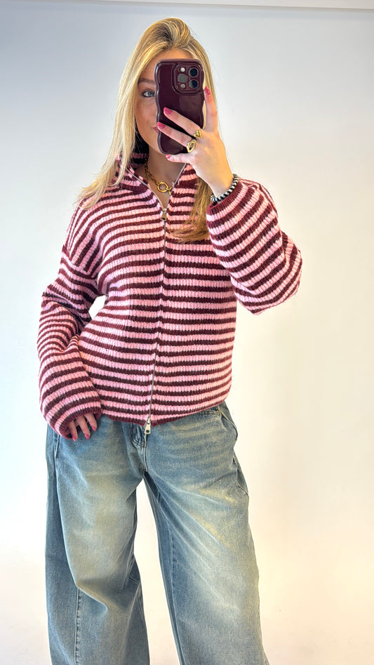 Nova zip vest - roze