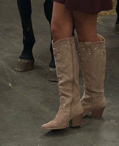 Western cowboy boots - beige