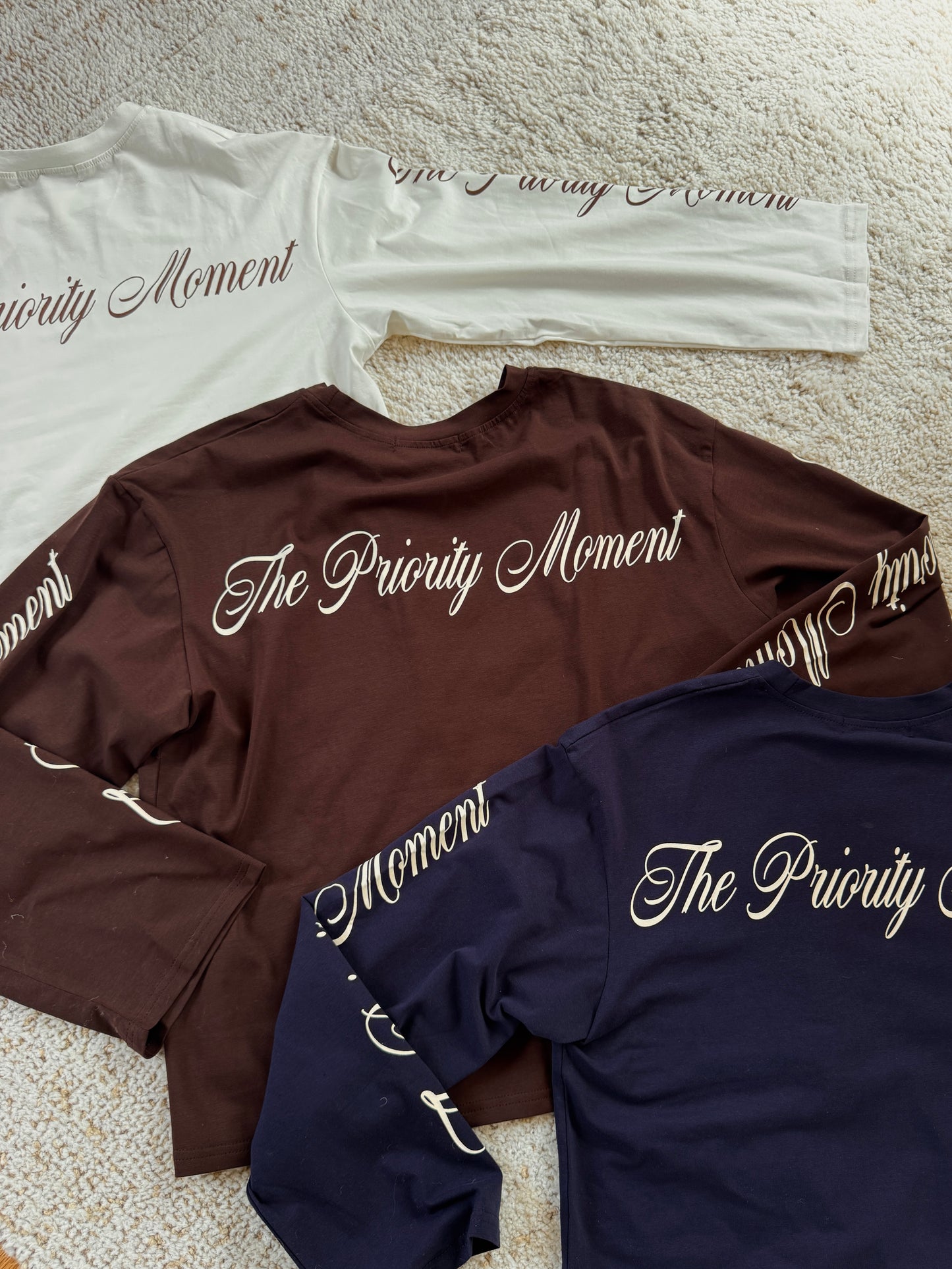 'The Priority Moment' longsleeved top - navy