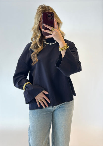 Lana longsleeve top - navy