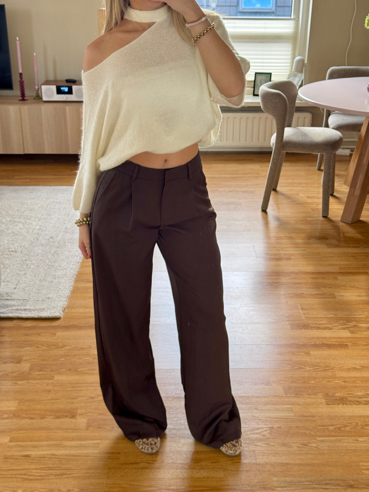 Evy pantalon - bruin