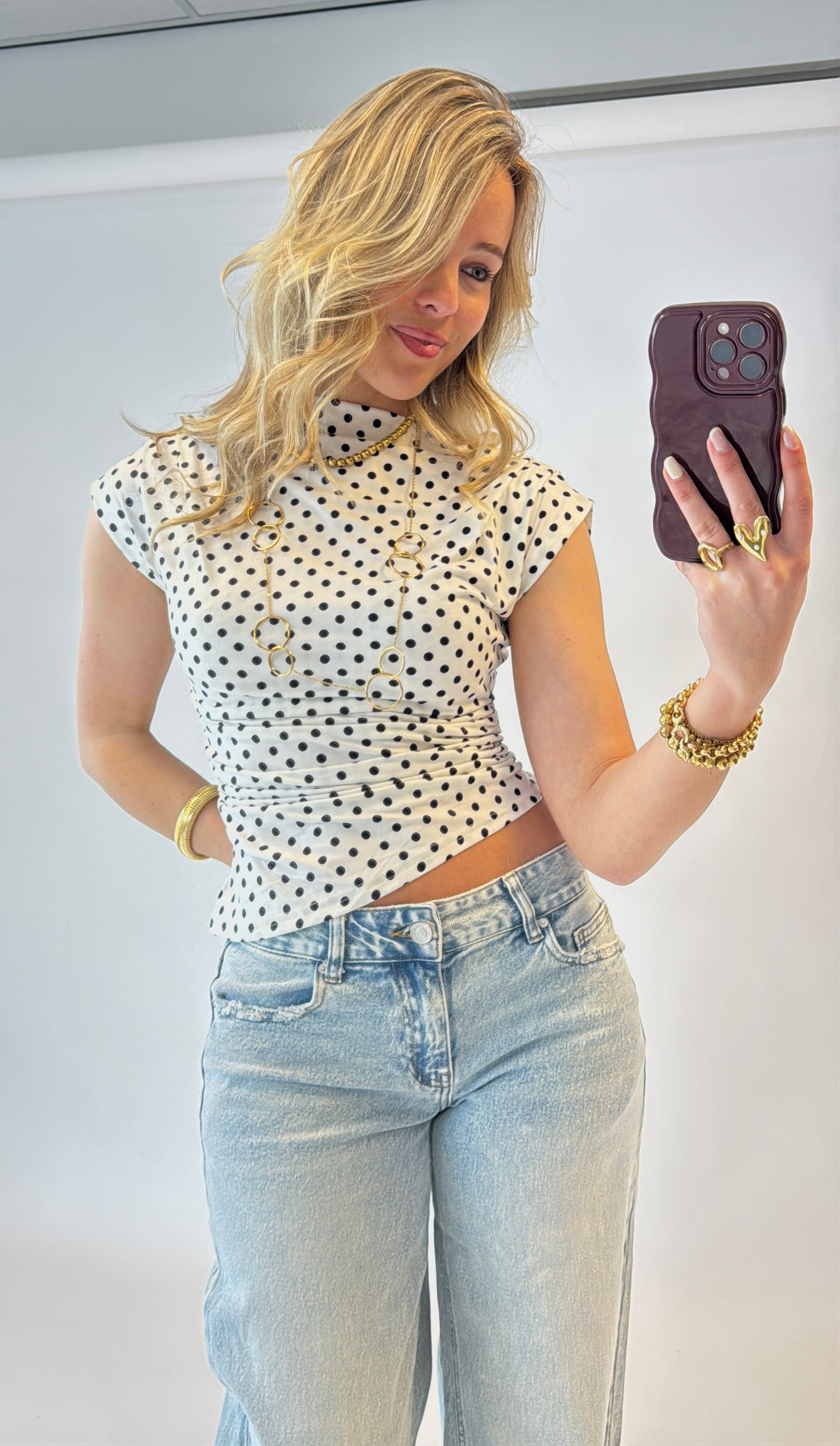 Nova polka dot top