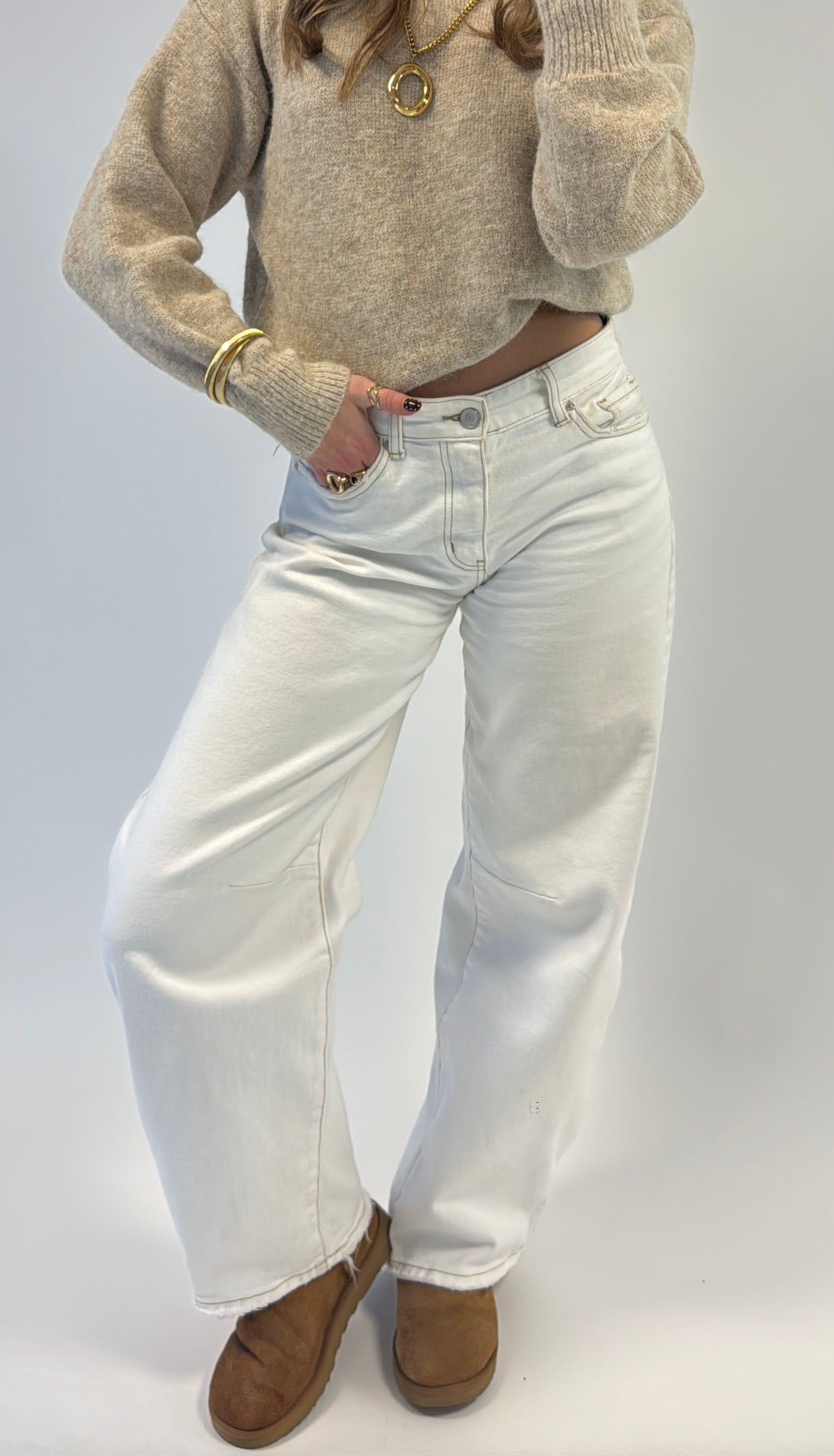 Balloon jeans - Queenhearts offwhite