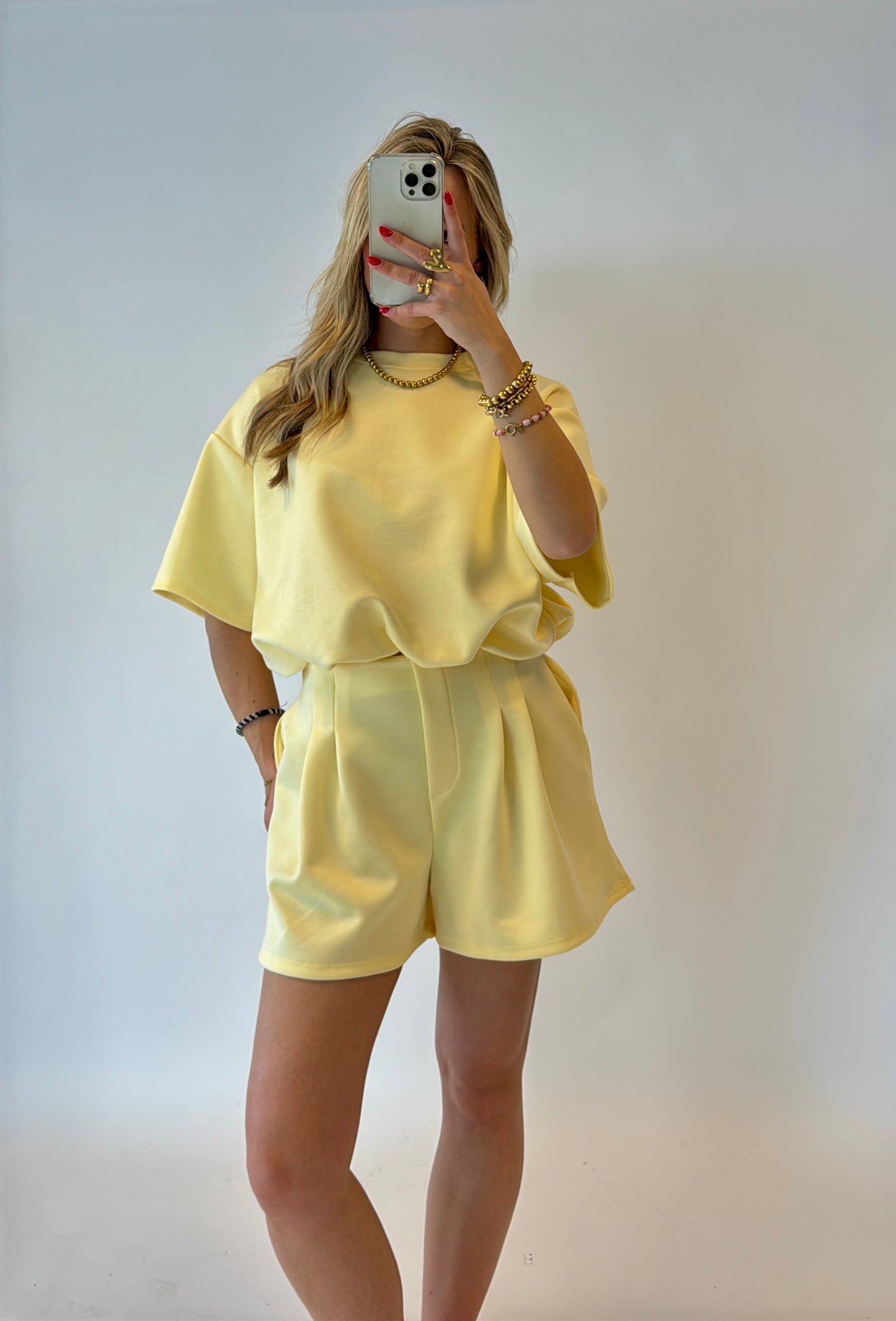 Millie comfy set short - butteryellow