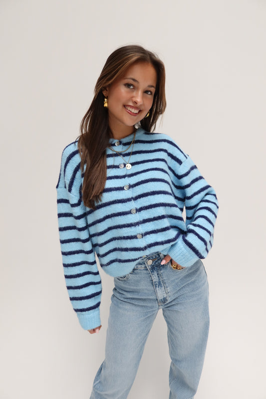 Lola striped cardigan - blauw