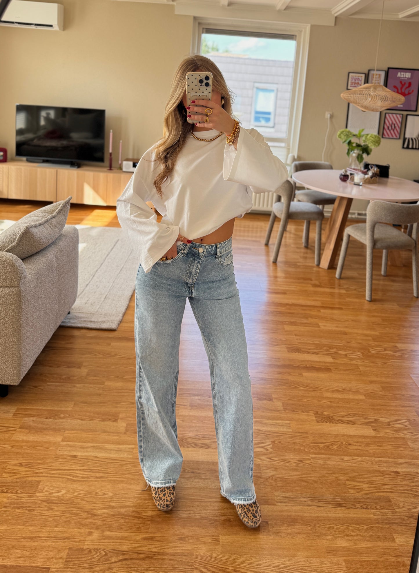 Queenhearts wide leg jeans 3376 - blauw
