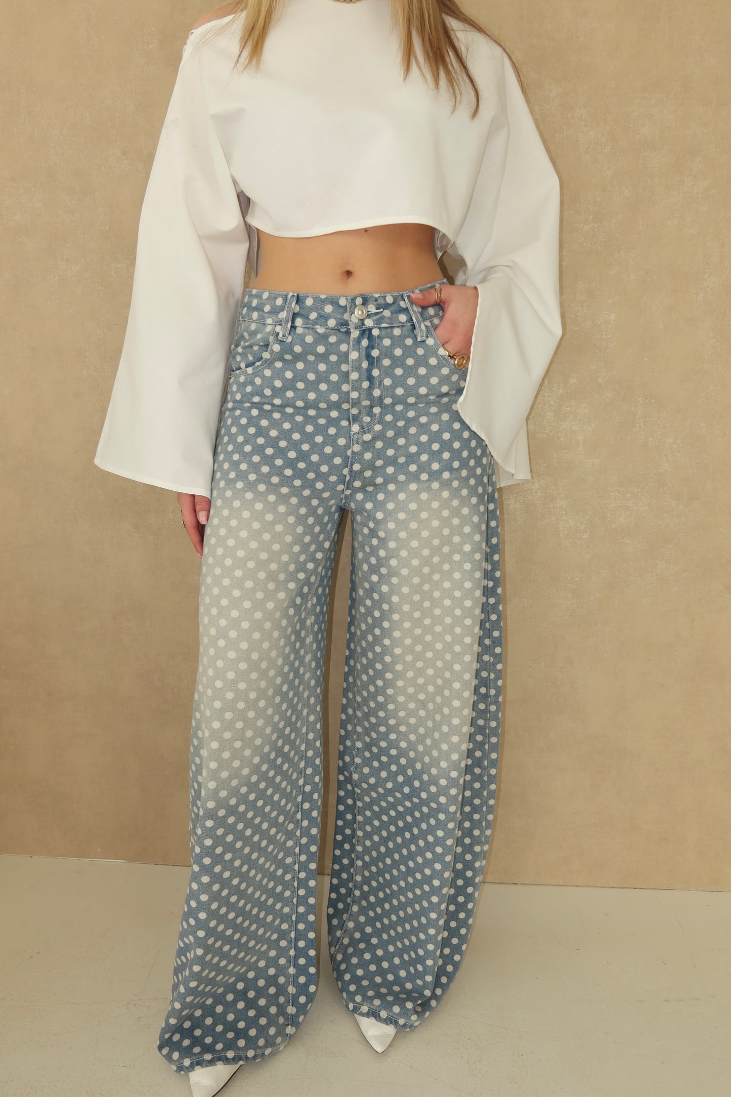 Liz polka dot jeans