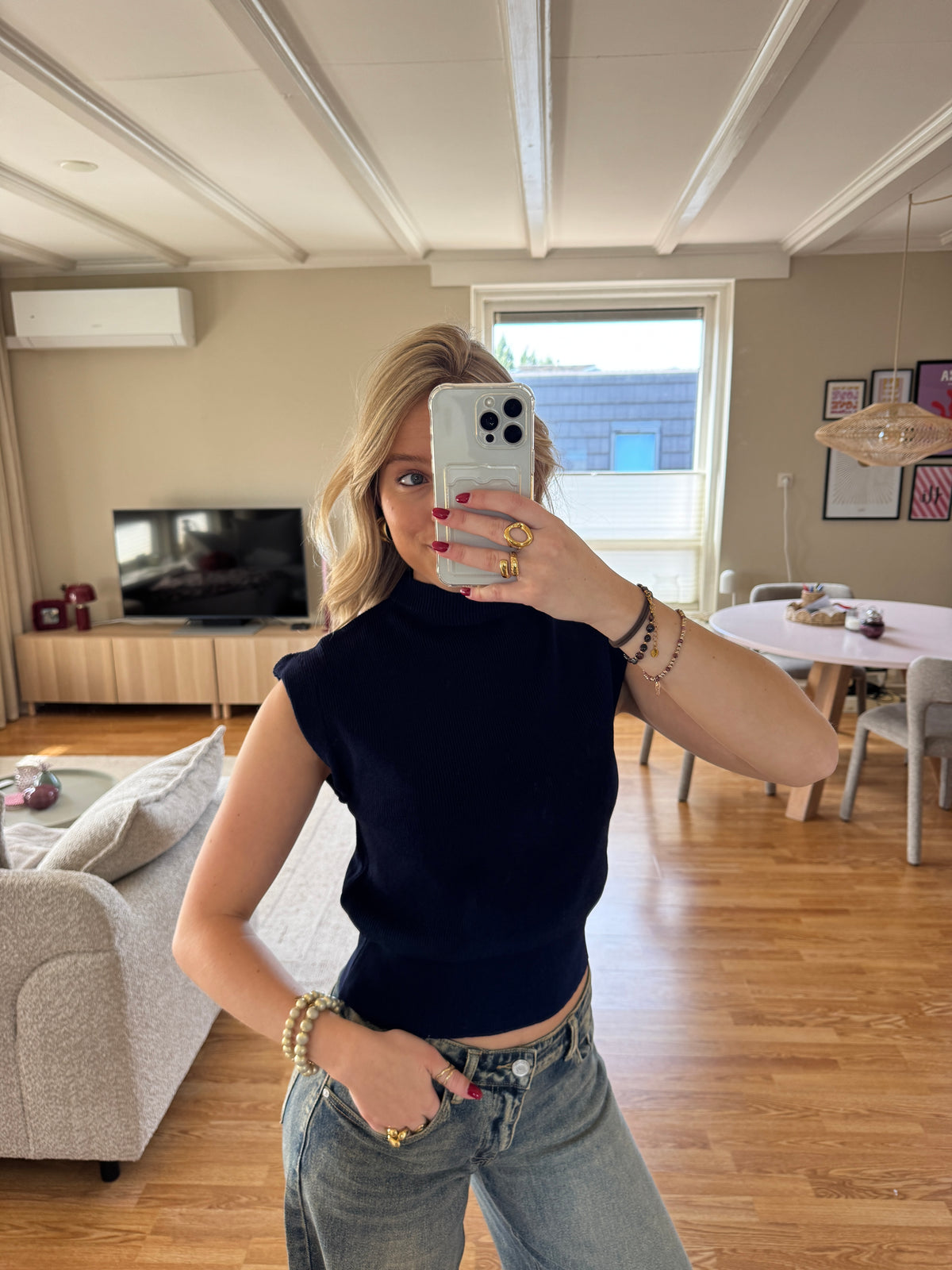 Lou top - navy