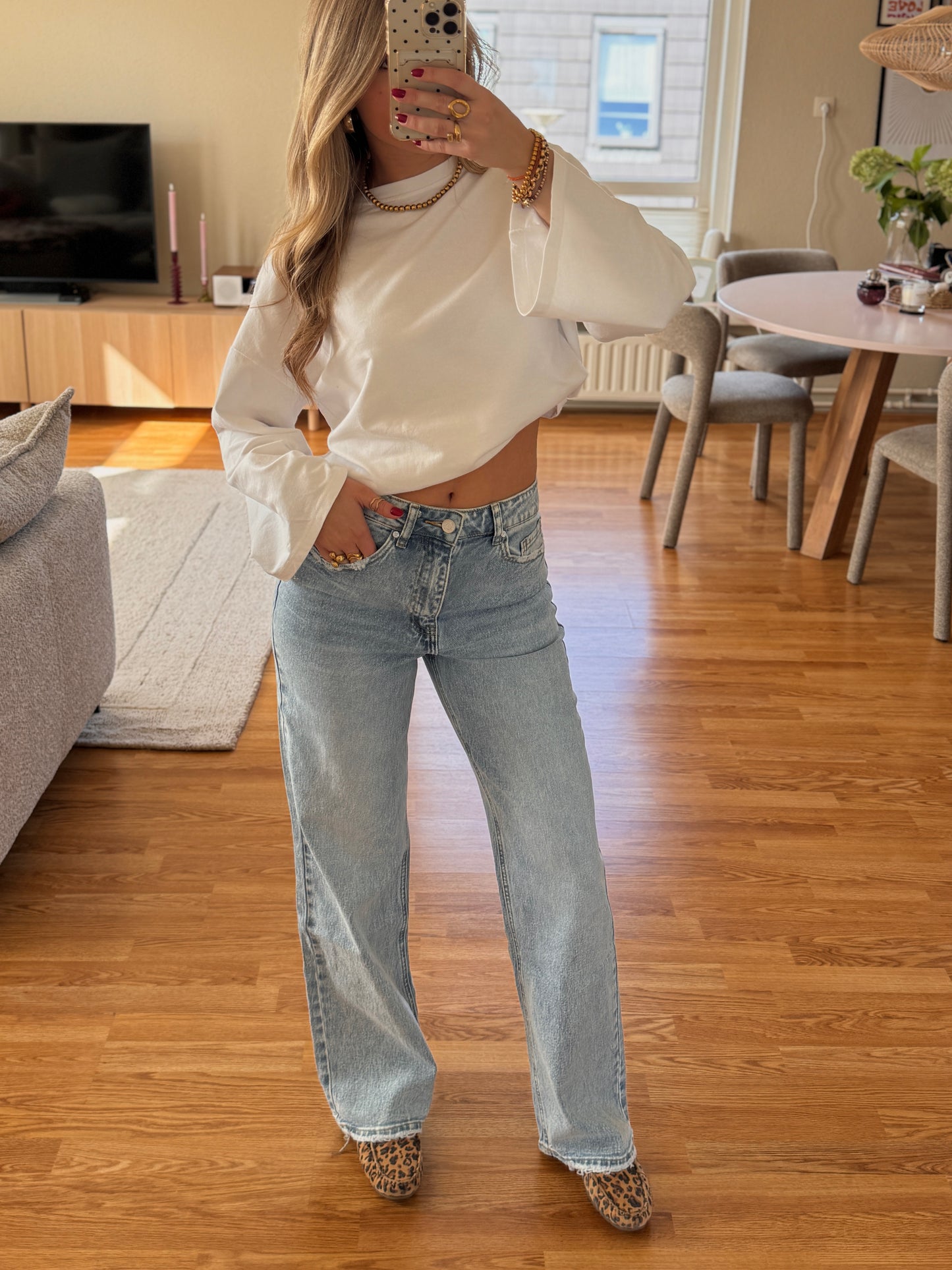 Queenhearts wide leg jeans 3376 - blauw