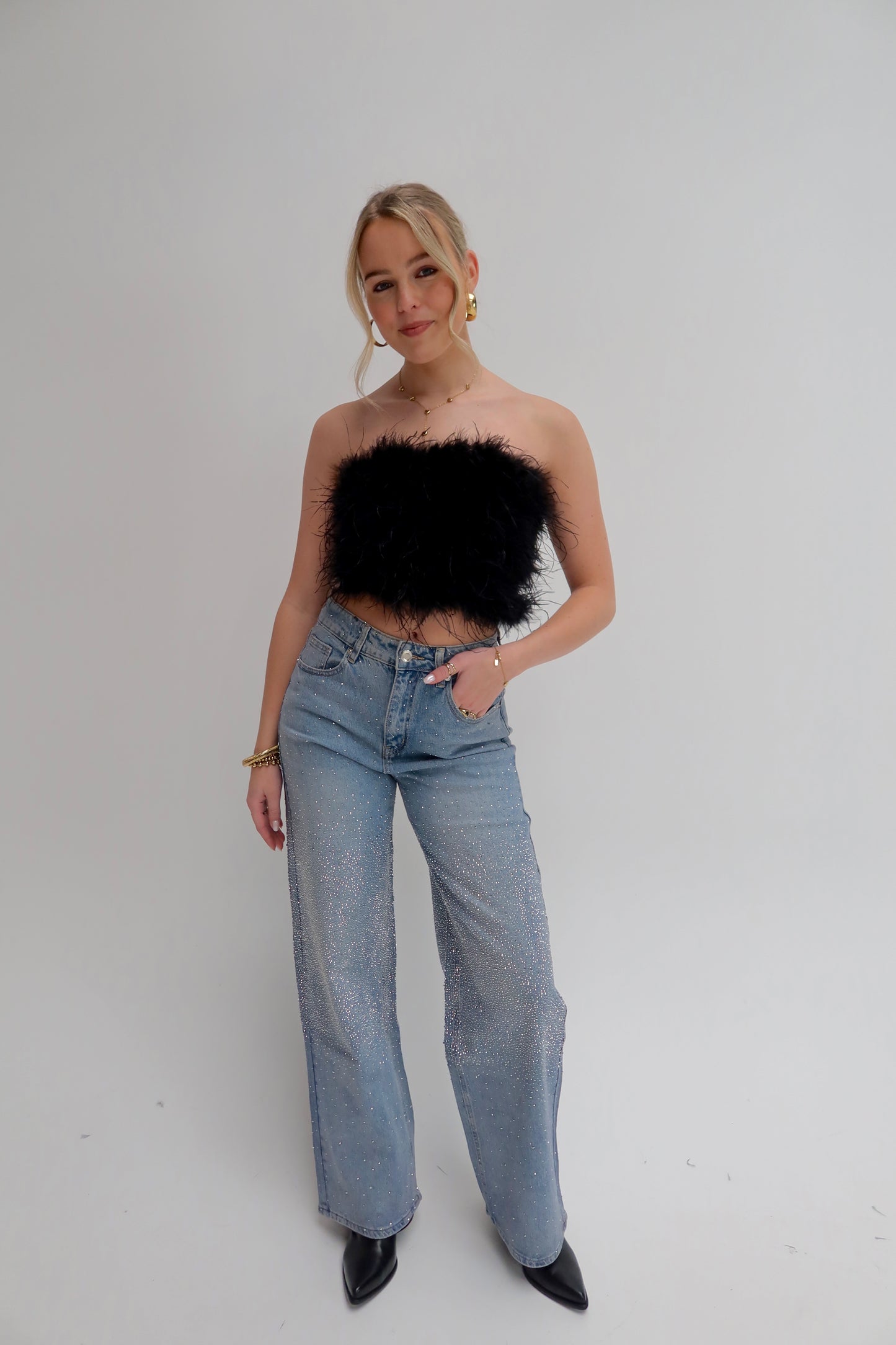 Iconic sparkle glitter jeans