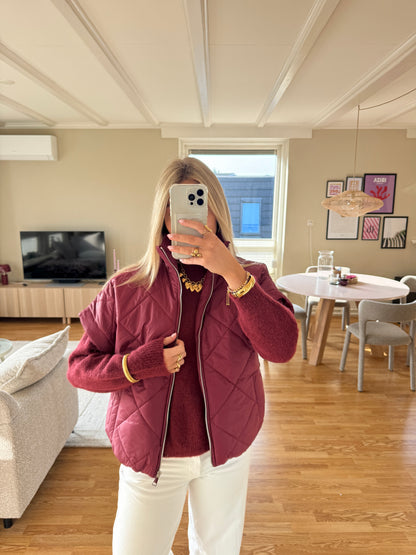 Oversized bodywarmer Ambika - burgundy